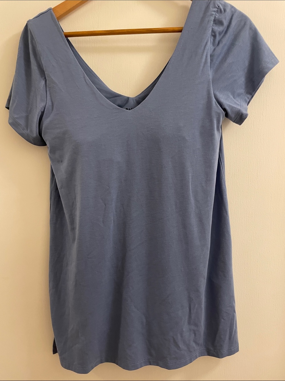 Athleta V-Neck Short Sleeve Tee — Slate Blue